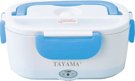 TAYAMA Electric Lunch Box in White Light Blue,Small,EHB